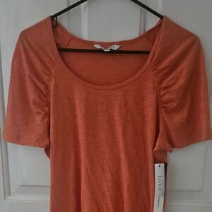 Liverpool Love Orange Short Sleeve Top NWT Medium